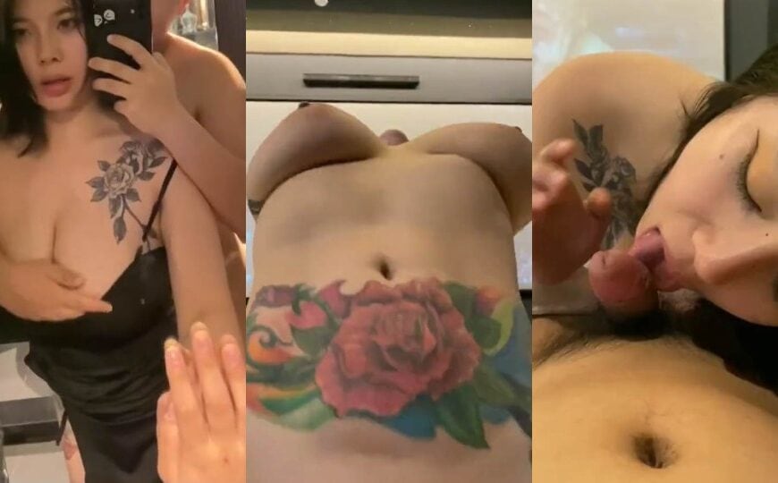 Em hàng vú to xăm hoa trên ngực