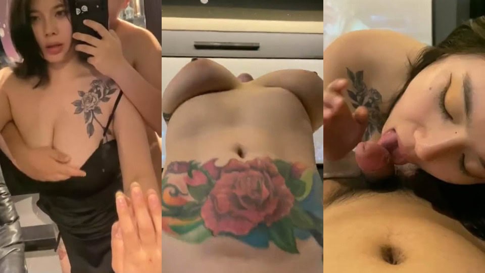 Em hàng vú to xăm hoa trên ngực